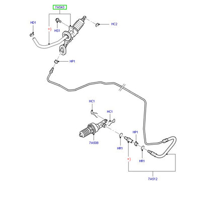 Clutch Master Cylinder to suit 2.4L RWD VM Ford Transit 6C117A543AD / 1528691