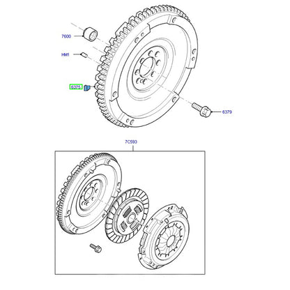 Genuine Solid / Single Mass Fly Wheel 6 Speed suits VJ & VM Ford Transit RWD 2.4L