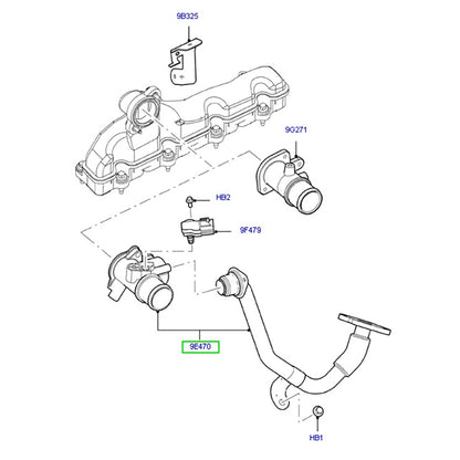 Genuine EGR Connecting Pipe to suit VM 2.4L Ford Transit 6C1Q9E470BE / 1550847