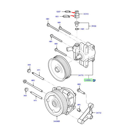 Power Steering Pump to suit 2.4L RWD VH / VJ / VM Ford Transit 6C113A696AJ / 1569693