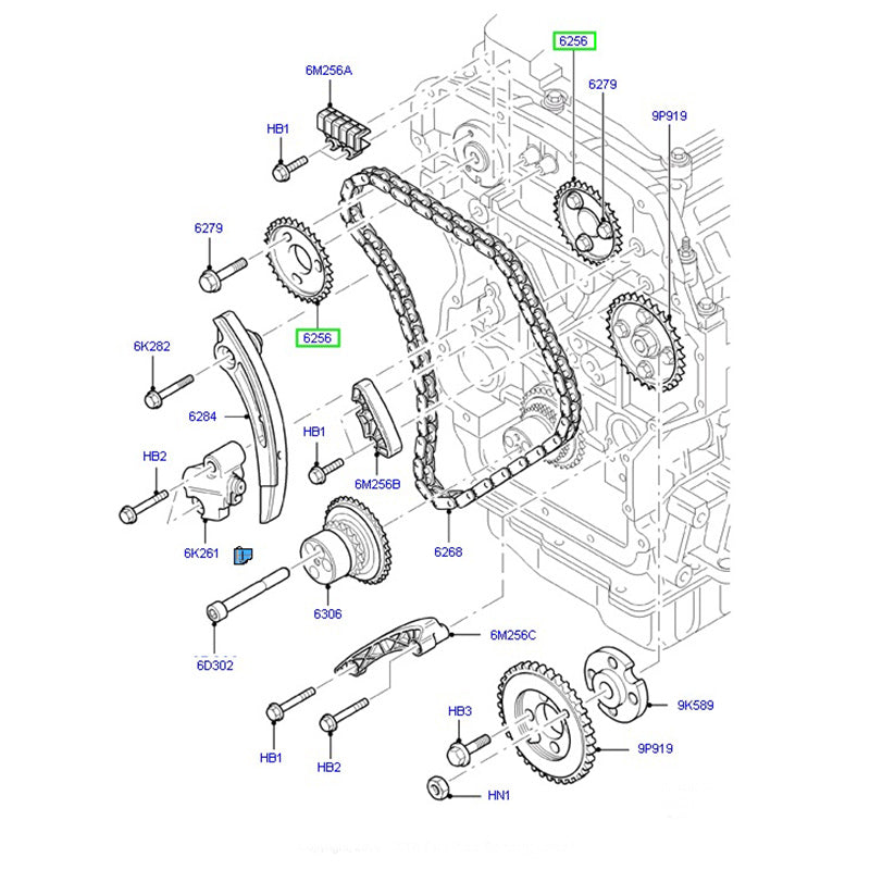 Genuine Ford Camshaft Sprocket Gear to suit VM 2.4L Ford Transit 6C1Q6256AC / 1576366