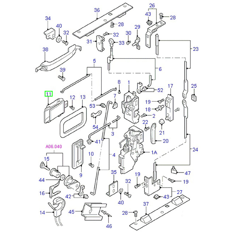 Genuine Ford Door Handle Rear Inner To Suit VG Ford Transit 81ABA22600AB / 1604611