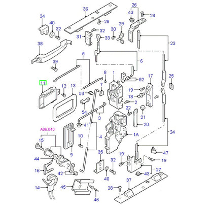 Genuine Ford Door Handle Rear Inner To Suit VG Ford Transit 81ABA22600AB / 1604611