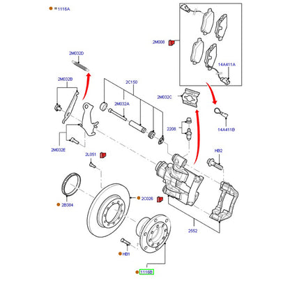 Rear Hub Assembly to suit RWD Dual Rear Wheel VM Ford Transit 6C111109DA / 1619415