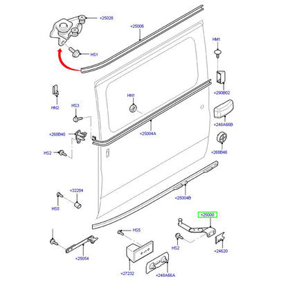 Right Hand Sliding Door Lower Roller Hinge to suit VH / VJ / VM Ford Transit YC15V25000AH / 1667673