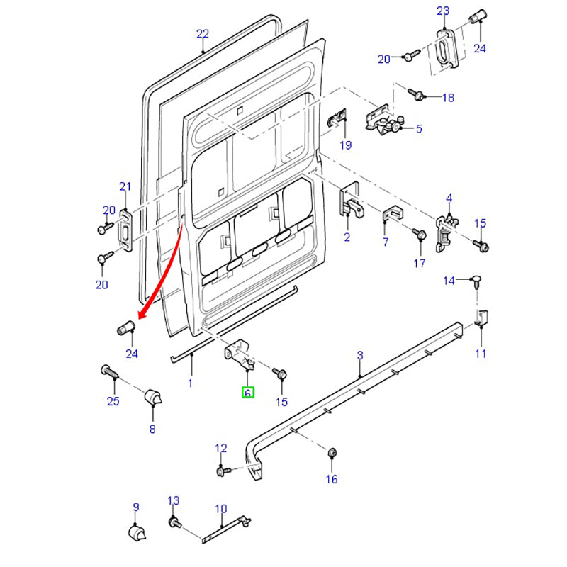 Right Hand Sliding Door Lower Roller Hinge to suit VH / VJ / VM Ford Transit YC15V25000AH / 1667673