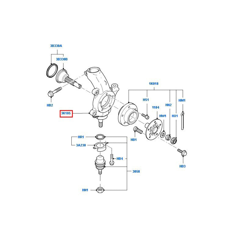 Right Hand Front Knuckle Assembly Normal Load to suit VM Ford Transit 6C113K185AE/ 1688836