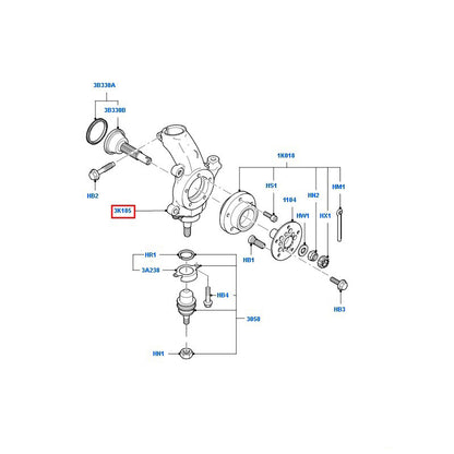 Left Hand Front Knuckle Assembly Normal Load to suit VM Ford Transit 6C113K186AE / 1688841