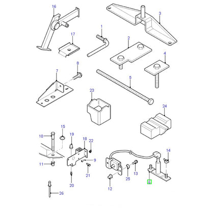 Genuine Spare Wheel Lifter to suit VH, VJ, VM Ford Transit 5C161K353AC / 1689813