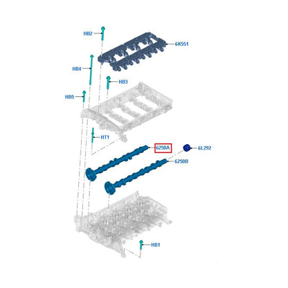 Genuine Exhaust Camshaft To Suit 2.2L 155PS VM / VO Ford Transit BK2Q6A273AB / 1731706