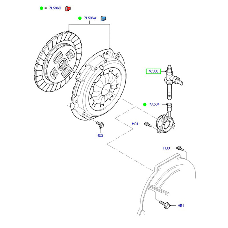 Genuine 6 Speed MT82 Gearbox Slave Cylinder Adaptor to suit VH / VJ / VM Ford Transit 4C117C560AB / 1732299