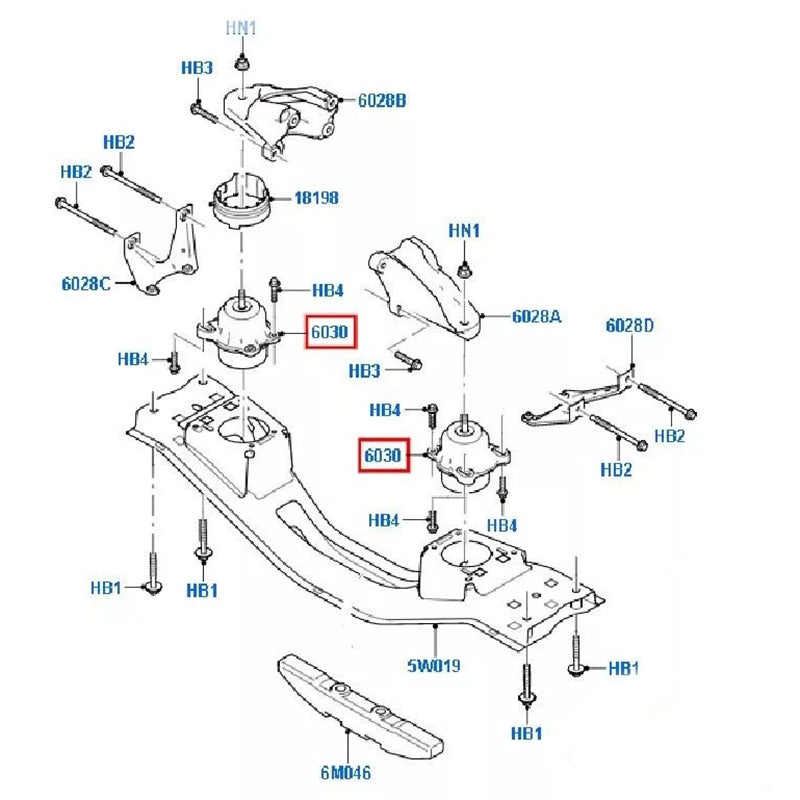 Engine Mount to Suit VH / VM Ford Transit 8C166A002AB / 1735879