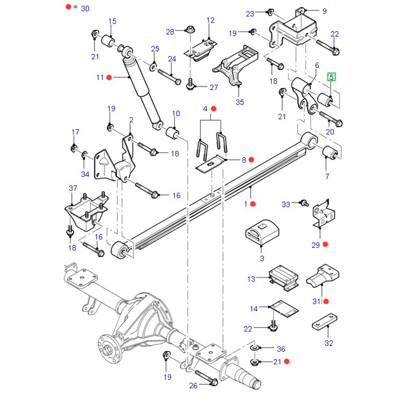 Rear Spring Rear Eye Bush 50mm VH / VJ Ford Transit YC1J5719AA / 1743102