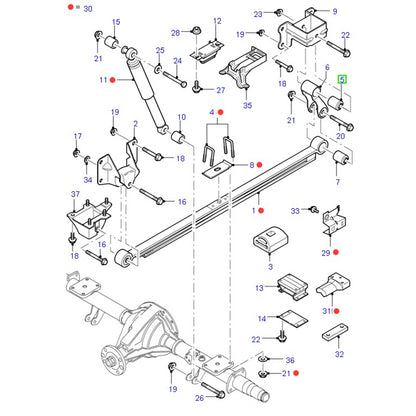 Rear Spring Rear Eye Bush 50mm VH / VJ Ford Transit YC1J5719AA / 1743102