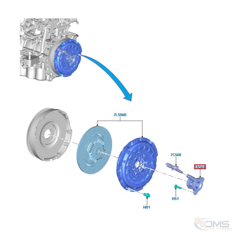 Genuine Clutch Kit & Concentric Slave for MT82 6 Speed suits VM & VO Ford Transit RWD 2.2L 155HP 2011 - 2018*