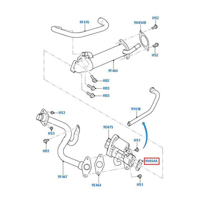 Genuine Ford EGR Gasket to suit 2.2L VM / VO Ford Transit BK2Q9D468CB / 1763294