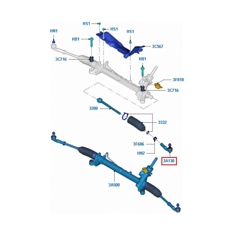 Genuine Front Tie Rod End / Outer Track Rod End to suit VN/VO Ford Transit BK213289AA / 1763989