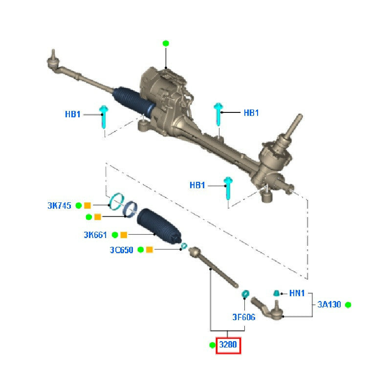 Genuine Tie Rod Axle Joint to suit VM / VO Ford Transit BK213L519AA / 1763991