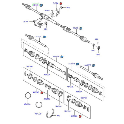 Genuine R/H Drive Shaft to suit 2.2L FWD VM Ford Transit 1793821 / CC113B436BB