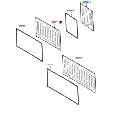 Drivers Side Rear Door Glass - Heated to suit VH, VJ, VM Ford Transit YC15V42004AK / 1801564