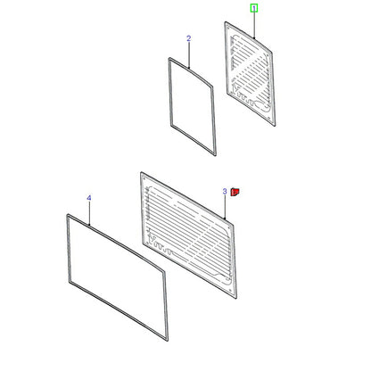 Drivers Side Rear Door Glass - Heated to suit VH, VJ, VM Ford Transit YC15V42004AK / 1801564