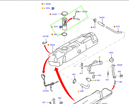 Fuel Tank Sender Assembly / Lift Pump to suit VM Ford Transit 96FP9H307AA  / 1812552