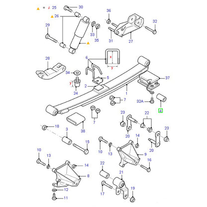 Rear Spring - Rear Bush to suit VG Ford Transit 92VB5719AA  / 1812966