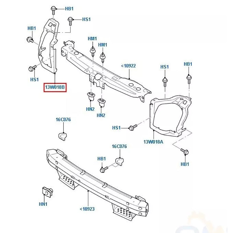 Front Right Hand Headlight Support Panel to suit VM Ford Transit CC1113K019AB / 1816788