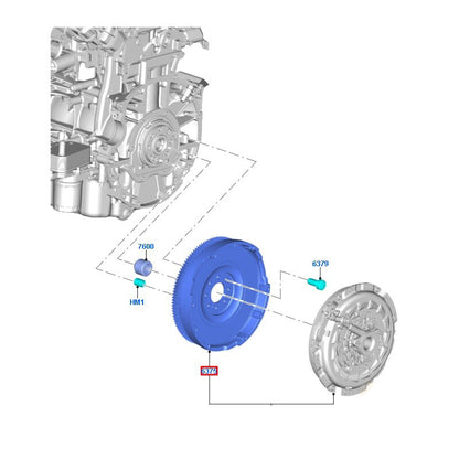 Dual Mass Flywheel to suit 2.2L FWD VMT6  VM / VO Ford Transit BK216477CD / 1857693