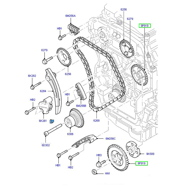 Genuine Ford Fuel Pump Gear/Sprocket To Suit Ford Transit 2.4L VM 6C1Q9P919B1A / 1862898