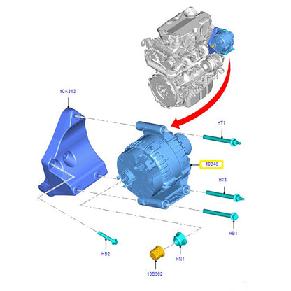 Genuine Bosch Alternator to suit Ford Transit VO BK3T10300EB / 1874997