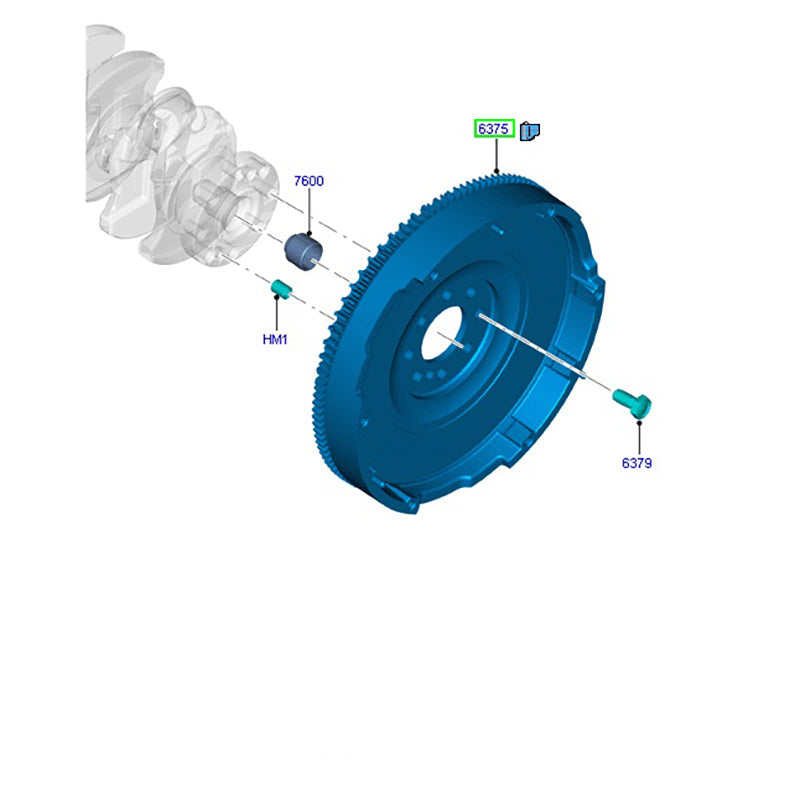 Solid / Single Mass Flywheel to suit 2.2L RWD MT82 VM / VO Ford Transit BK3Q6375AC / 2018099