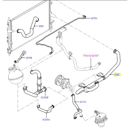 Lower Radiator Hose To Suit Ford Transit VM / VO 2.2L 155PS CC118286AD / 2021463