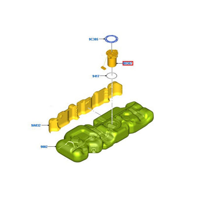 Genuine Intank Fuel Pump / Sender / Lift Pump Complete Assembly to suit 2.2L VO Ford Transit BK319H307BB / 1823097