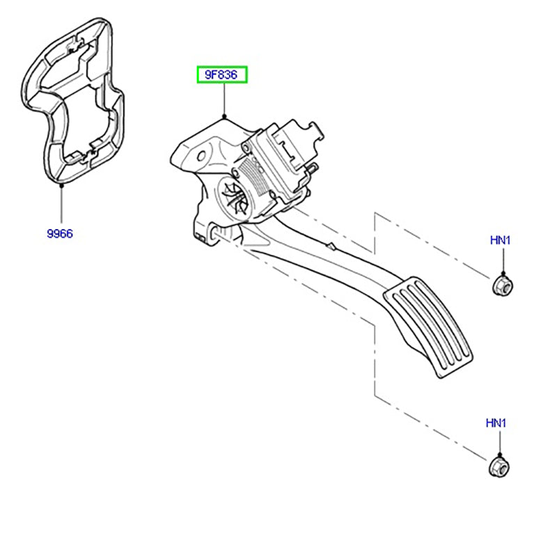 Genuine Accelerator Pedal to suit 2.2L VM Ford Transit CC119F836AC / 1930966