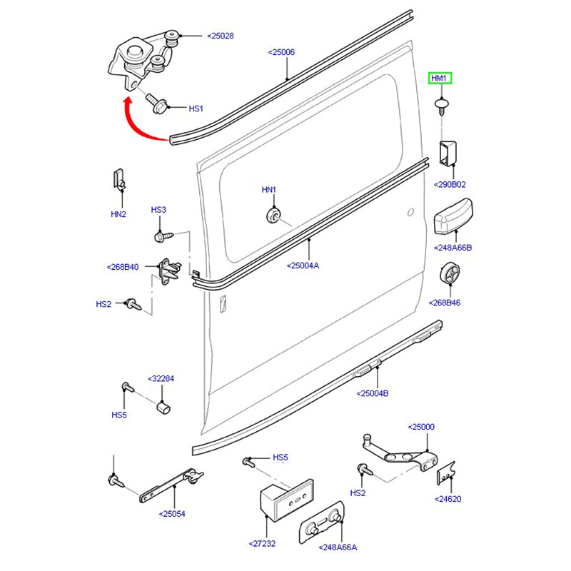 Sliding Door Centre Roller Stop Pin to suit VH / VJ / VM Ford Transit W705635S300 / 4046167