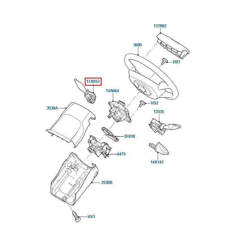 Window Wiper Stalk / Switch - Less Rear Wiper to suit VJ / VH Ford Transit YC1T17A553AC / 4053328