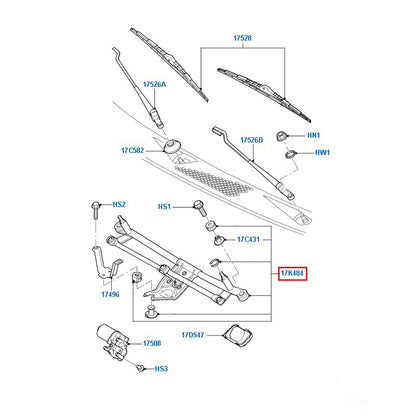 Front Wiper Linkage - Less motor to suit VH, VJ, VM Ford Transit YC1517K484AA / 4059962