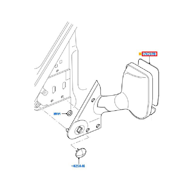 Heated Wing Mirror Glass Right Hand to suit VH / VJ / VM Ford Transit YC1517K740AA / 4059964