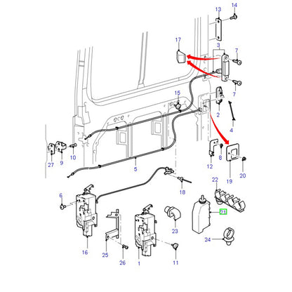 Left Hand Side / Passenger Side Sliding Door Actuator for Central Locking suits VH / VM Ford Transit YC1514B287AA / 4128844