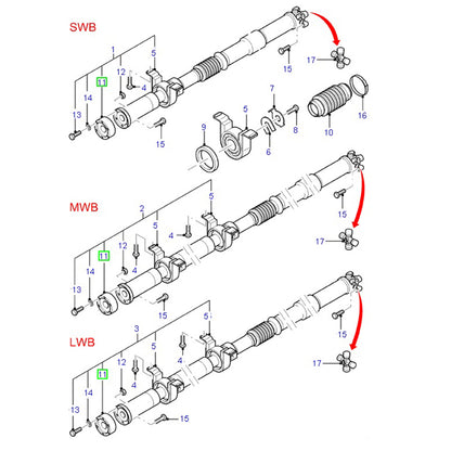 *Rubber Drive Shaft Coupling to suit 6 Speed MT82 Ford Transit VJ & VM Models 2000 -2014* 2L1W4684AA / 4165078