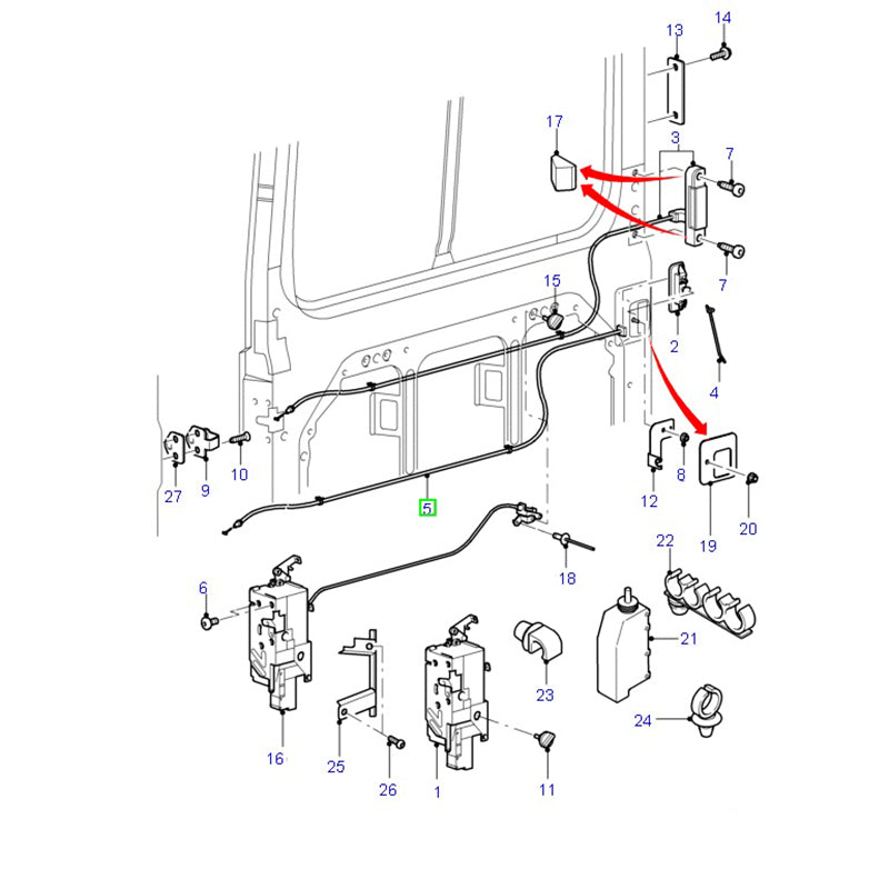 Sliding Door Outer Cable - Narrow Door 851mm to suit VH / VJ / VM Ford Transit 1C15V26660BC / 4170588