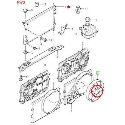 Viscous Fan Clutch ONLY to suit 2.4L VH / VJ / VM Ford Transit 2C118A616BA / 4406277