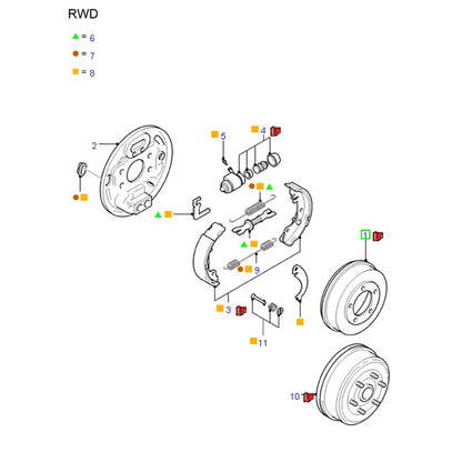 Rear Brake Drum Dual Rear Wheel To Suit Ford Transit VH YC1W1126ED / 4446219