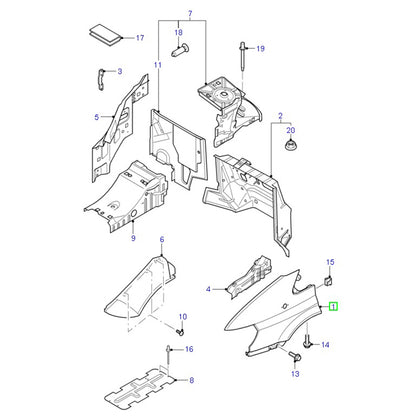 R/H Drivers Side Front Guard - No Lamp Hole to suit VH / VJ Ford Transit YC1516015AT / 4469784