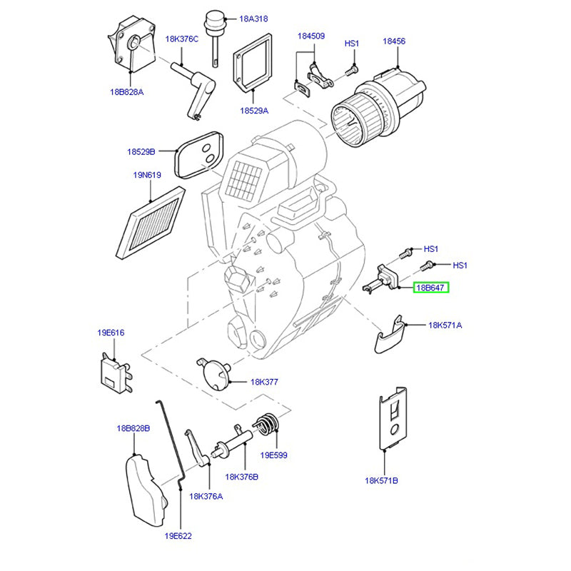 Fan Speed Resistor Heater Resistor - Regulator Assy to suit VG / VH / VJ VM Ford Transit 3C1H18B647AA / 4525162A