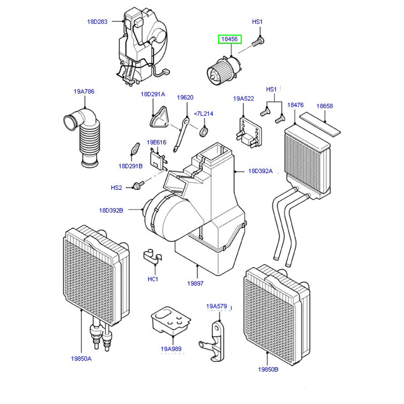 Genuine Motor & Fan Assembly / Blower to suit VH / VM Ford Transit YC1H18456AD / 4640604