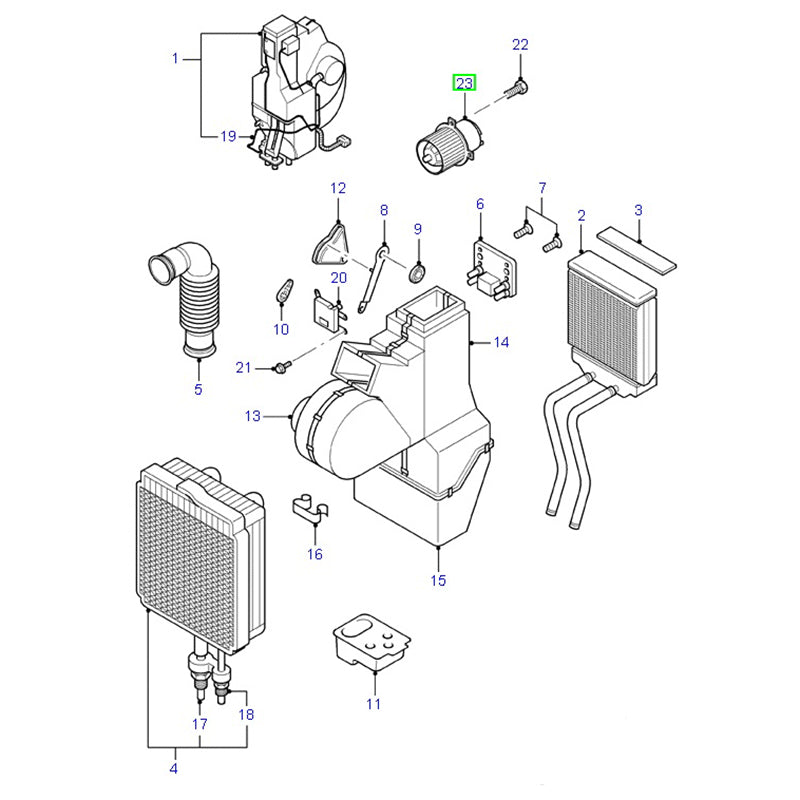 Genuine Motor & Fan Assembly / Blower to suit VH / VM Ford Transit YC1H18456AD / 4640604