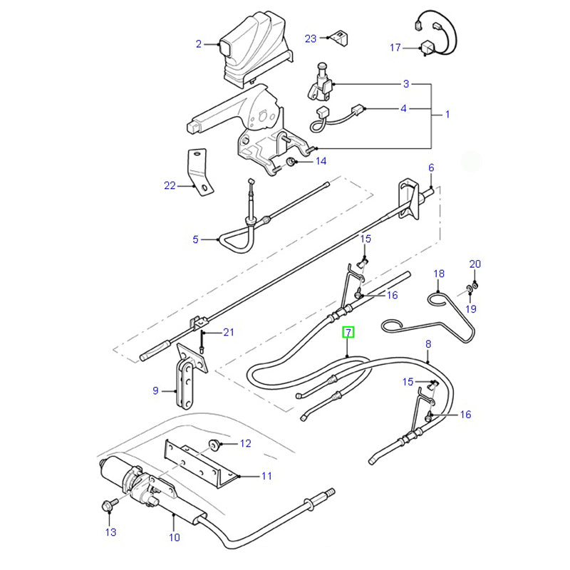 Hand Brake Cable Right Hand DRW Chassis Cab To Suit Ford Transit VH / VJ YC152A635BJ / 4654291