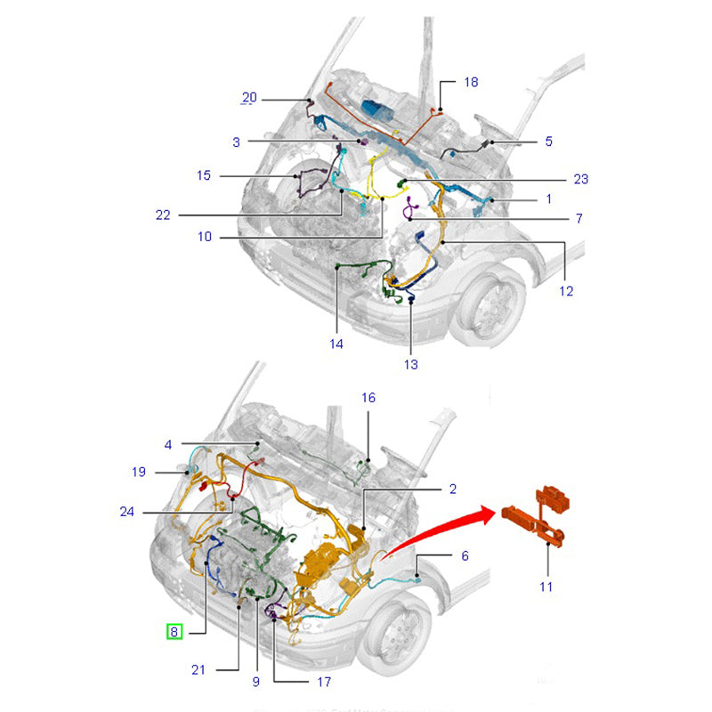 Genuine Wire A/C Compressor Wiring Loom to suit VH / VJ / VM Ford Transit 3C1T19D887AE / 4772562